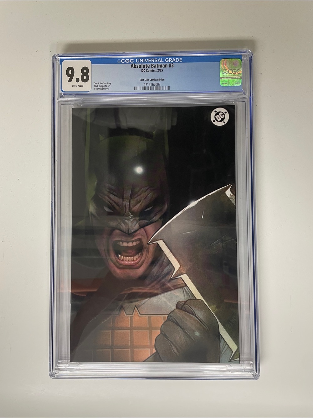 Absolute Batman #3 CGC 9.8 - variant virgin cover